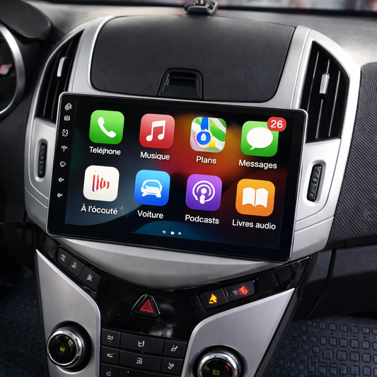 Écran CarPlay Chevrolet Cruze intégré tableau de bord
