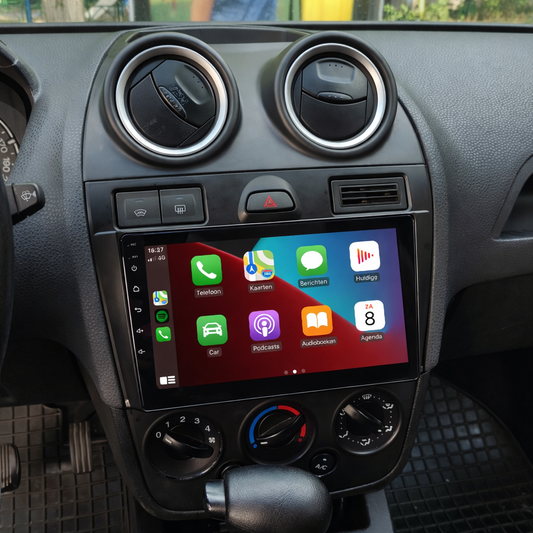 Écran CarPlay Ford Fiesta 2002-2008 intégré tableau de bord