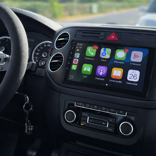 Écran CarPlay Tiguan Volkswagen intégré tableau de bord
