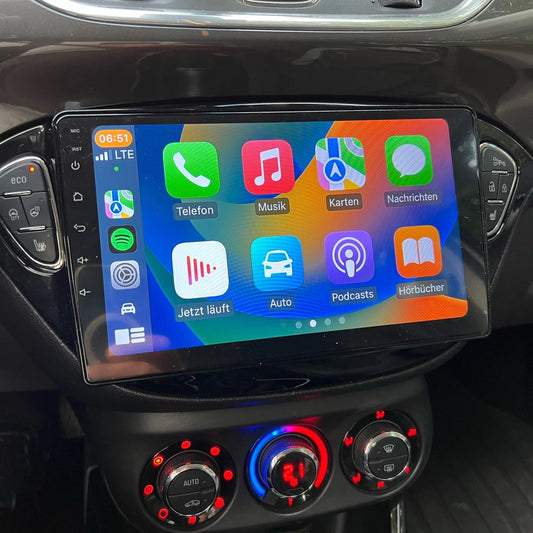 Écran CarPlay Opel Corsa E intégré tableau de bord
