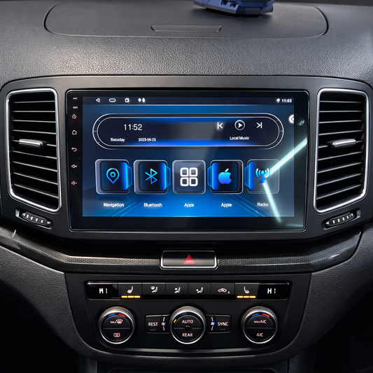 Écran CarPlay Volkswagen Sharan intégré tableau de bord