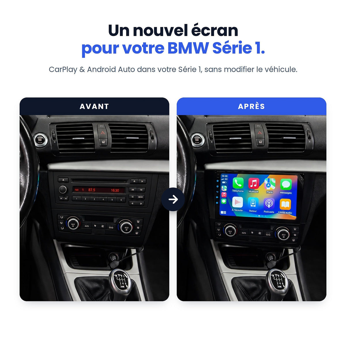 CarPlay BMW Série 1 E87/E81/E82/E88 (2004-2011) — image 2
