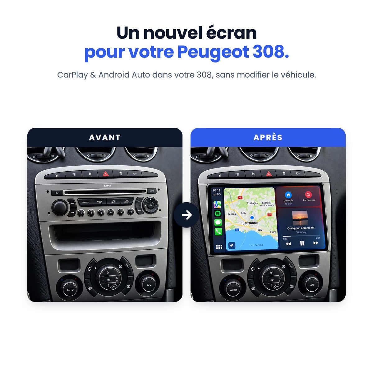 CarPlay Peugeot 308 / SW (2007-2015) — image 2