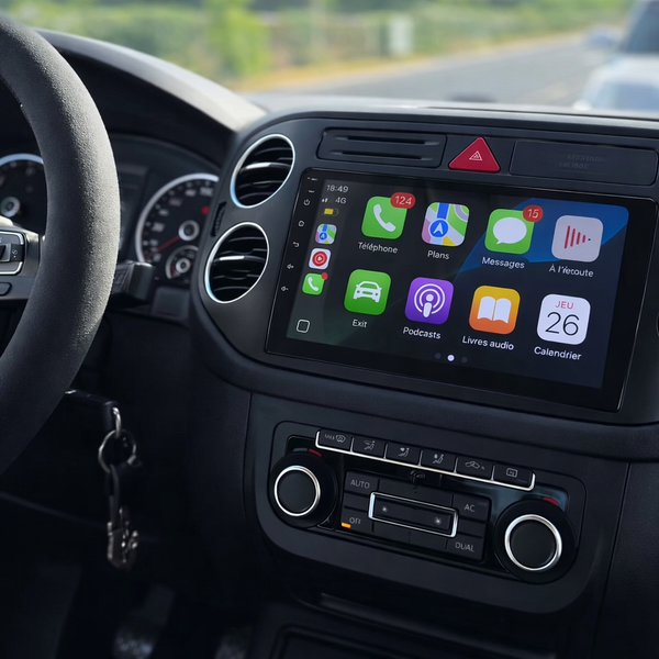 Écran CarPlay Android Auto Volkswagen Tiguan — Remplacement autoradio OEM