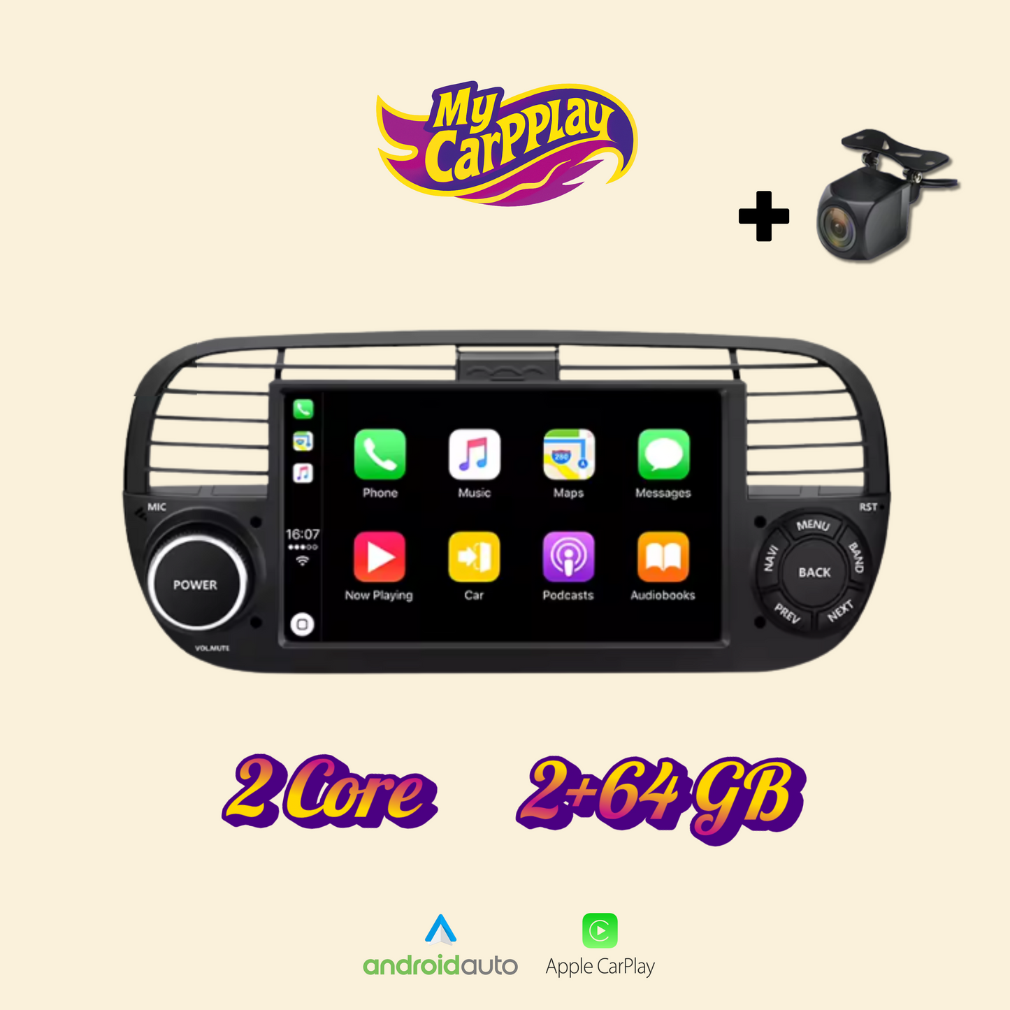 CarPlay Abarth 500 2007-2015