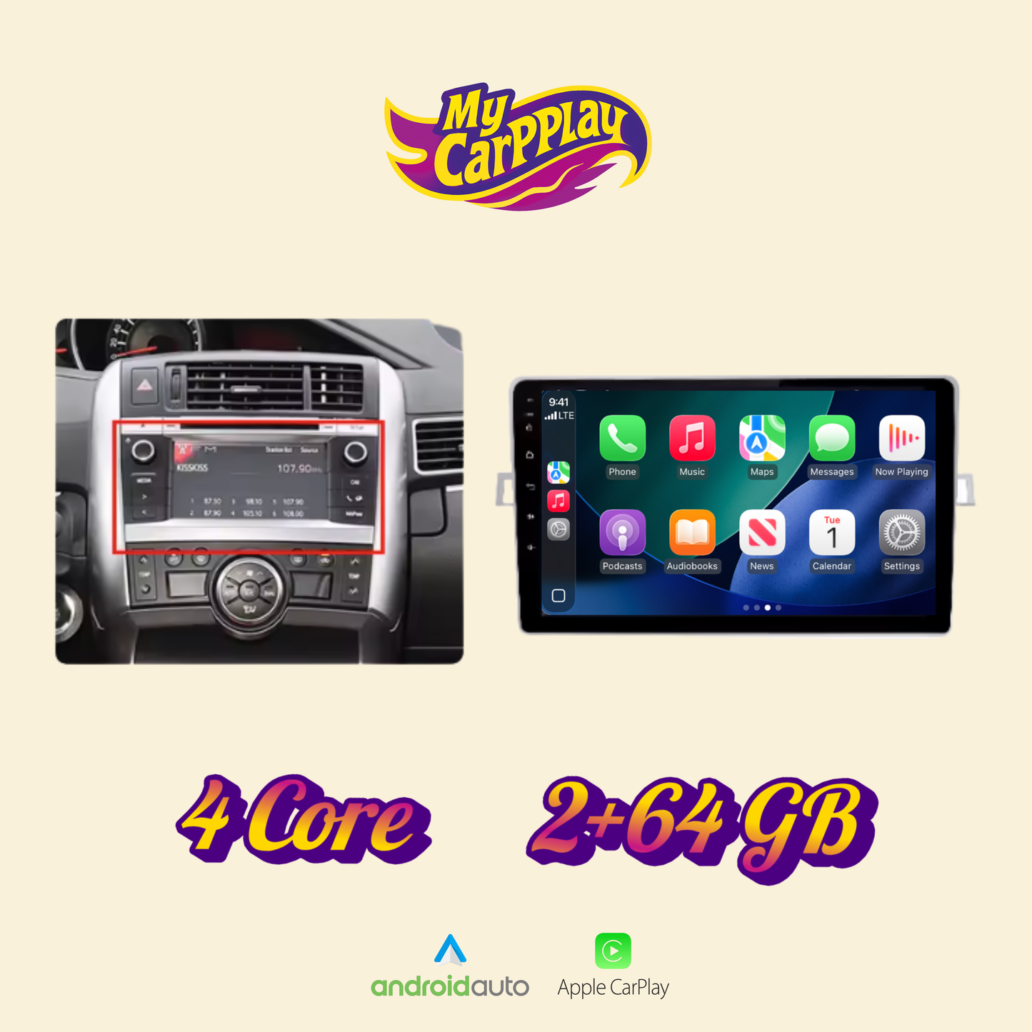 CarPlay Toyota Verso 2009-2018