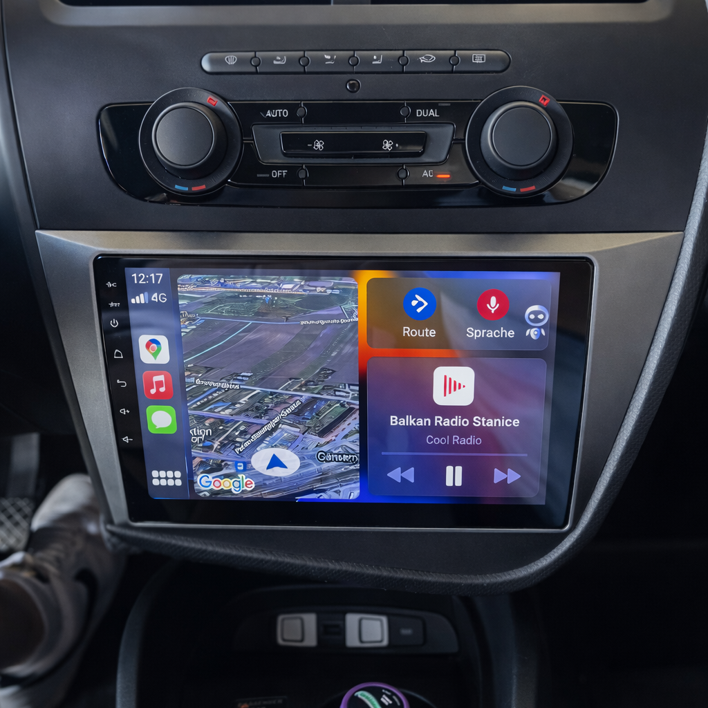 Écran CarPlay Seat Leon 2 intégré tableau de bord