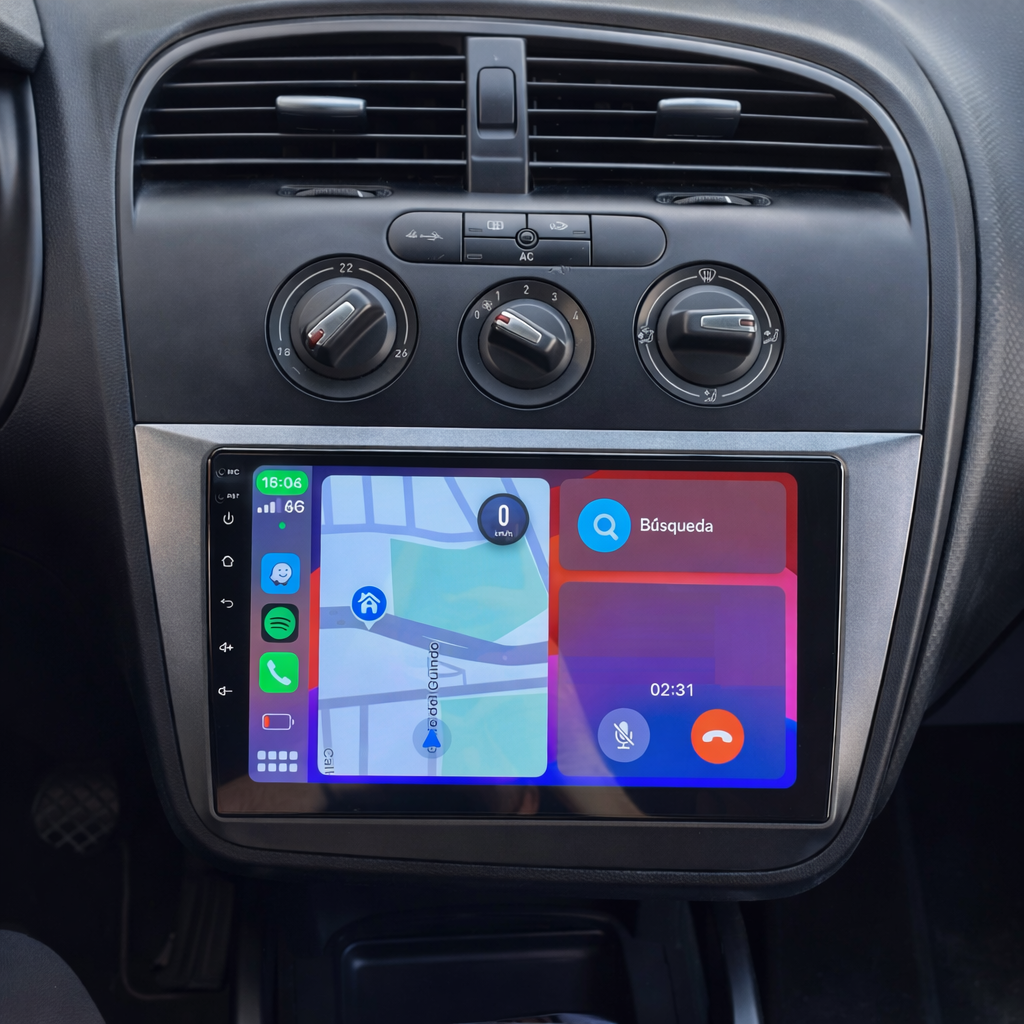 Écran CarPlay Seat Toledo 3 intégré tableau de bord