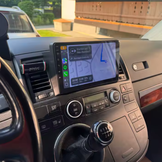Écran CarPlay Volkswagen Multivan T5 intégré tableau de bord