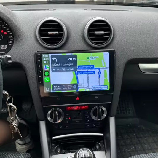 Écran CarPlay Audi A3 intégré tableau de bord