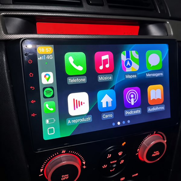 Écran CarPlay Mazda 3 2004-2009 intégré tableau de bord