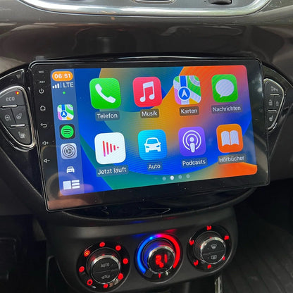 Écran CarPlay Opel Corsa E intégré tableau de bord