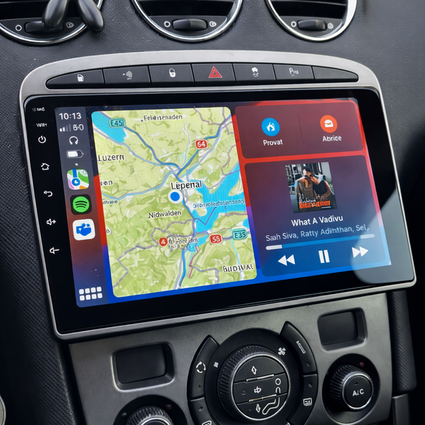Écran CarPlay Peugeot 308 intégré tableau de bord