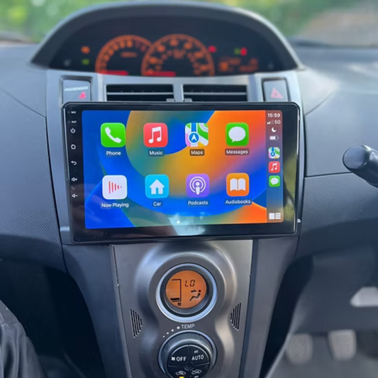 Écran CarPlay Toyota Yaris 2005-2012 intégré tableau de bord