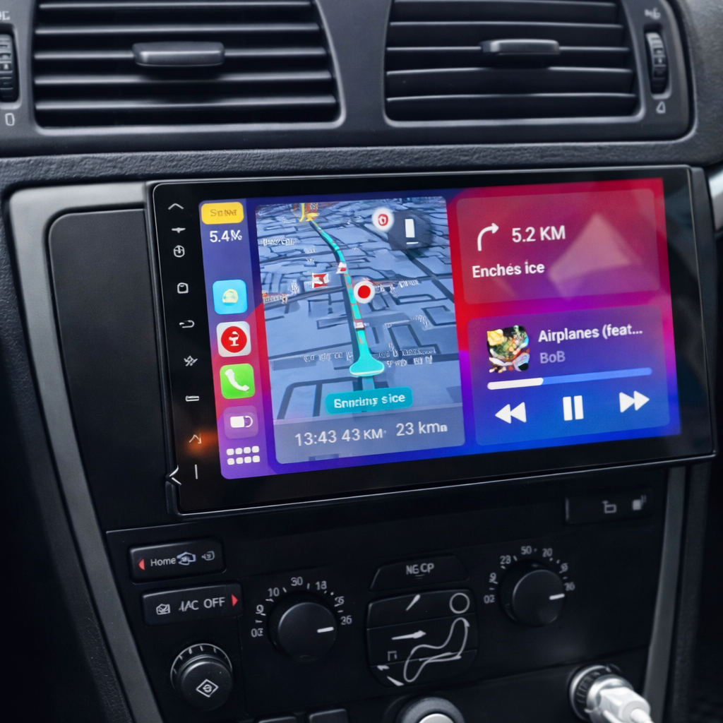 Écran CarPlay Volvo S60 intégré tableau de bord