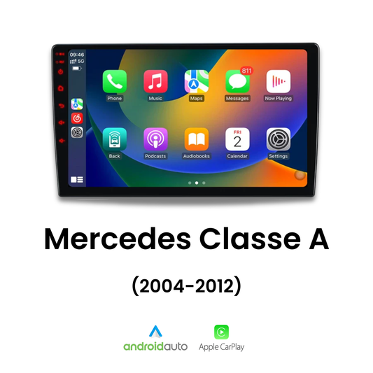 Écran CarPlay Mercedes Classe A intégré tableau de bord