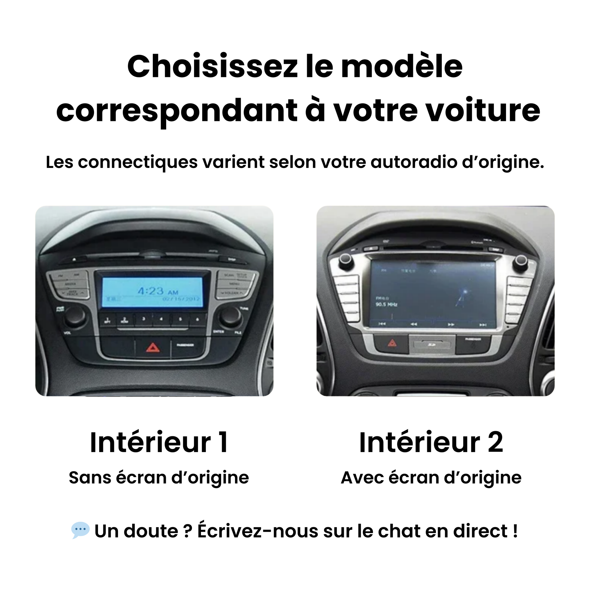 Comparatif Autoradio CarPlay Hyundai Tucson 2IX35 