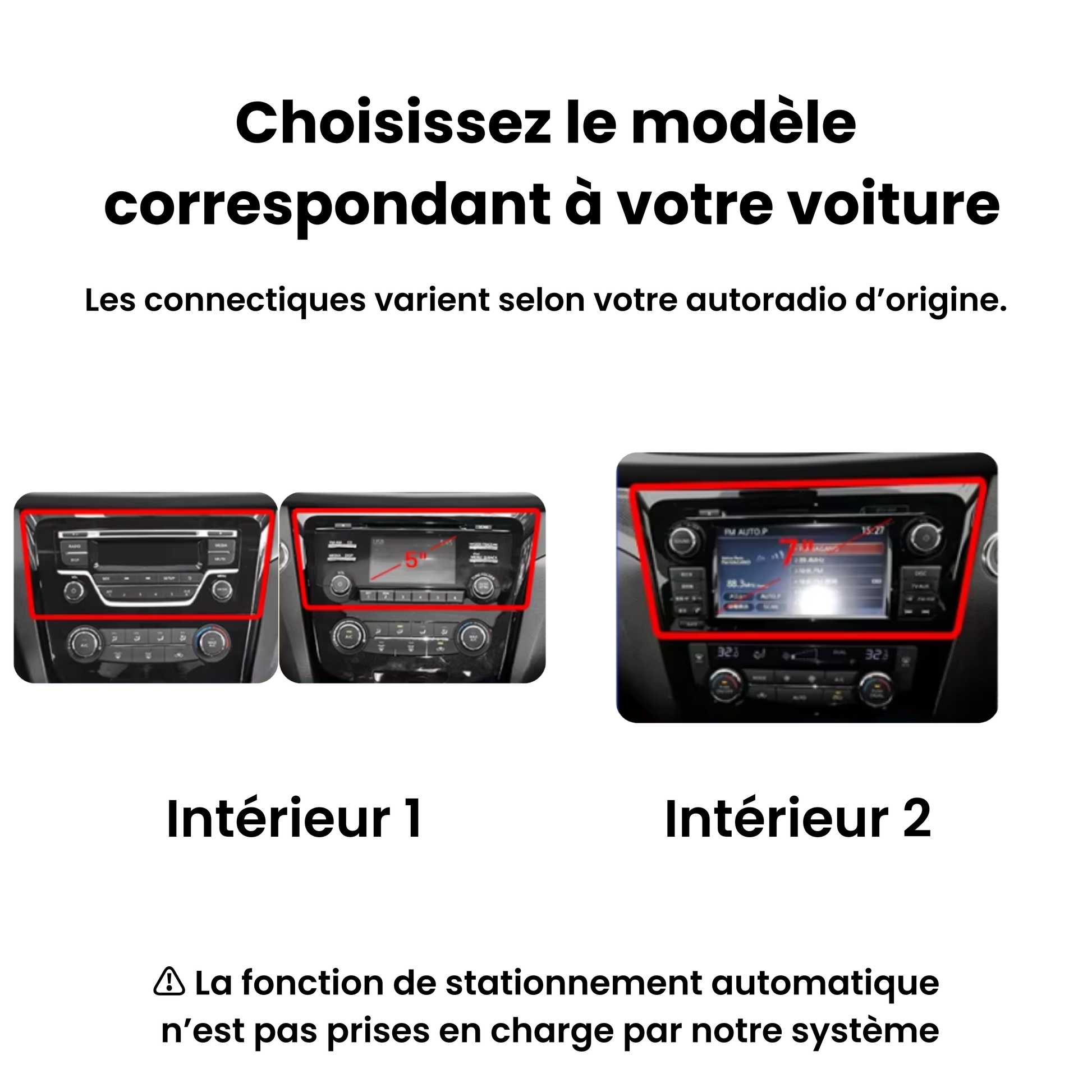 Écran CarPlay Nissan Qashqai 2 J11 intégré tableau de bord