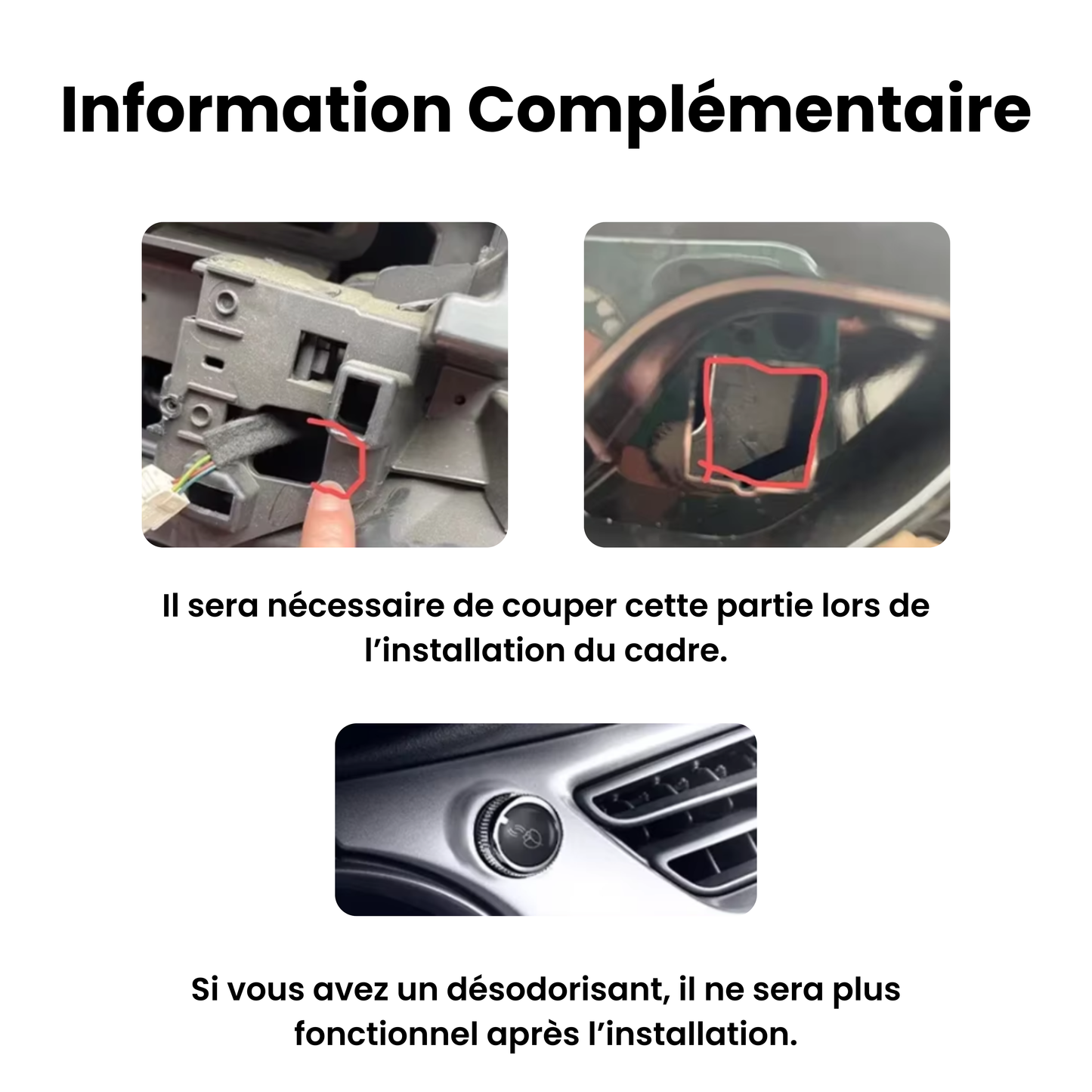 Information Complémentaire Autoradio CarPlay Citroen C3 Ds3