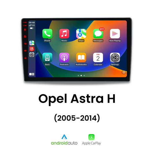 Écran CarPlay Opel Astra H intégré tableau de bord