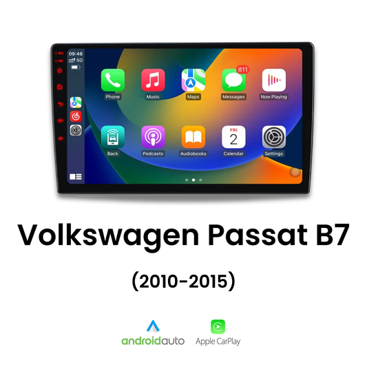 Écran CarPlay Volkswagen Passat B7 intégré tableau de bord