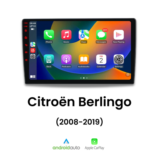 Écran CarPlay Citroen Berlingo intégré tableau de bord