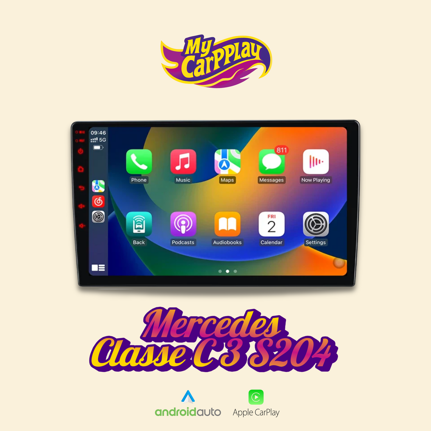 Wireless CarPlay Mercedes Classe C 3 S204