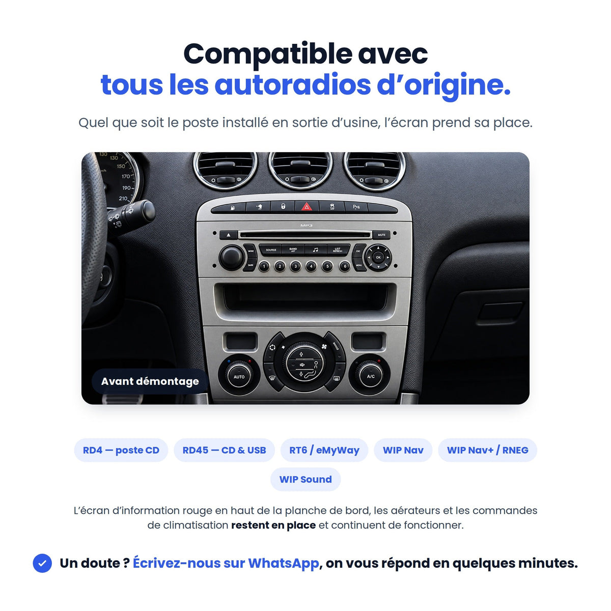 CarPlay Peugeot 308 / SW (2007-2015) — image 3