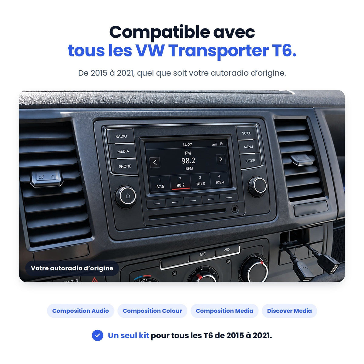CarPlay Volkswagen Transporter T6 (2015-2021) — image 3